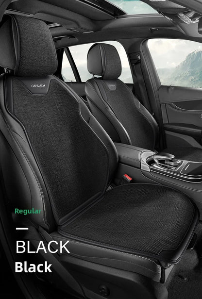 Universal Linen Car Seat Cover Four Season Flax Comfortable Breathable Anti-Slip Car Covers Cushion SUV Sedan Seat Protection