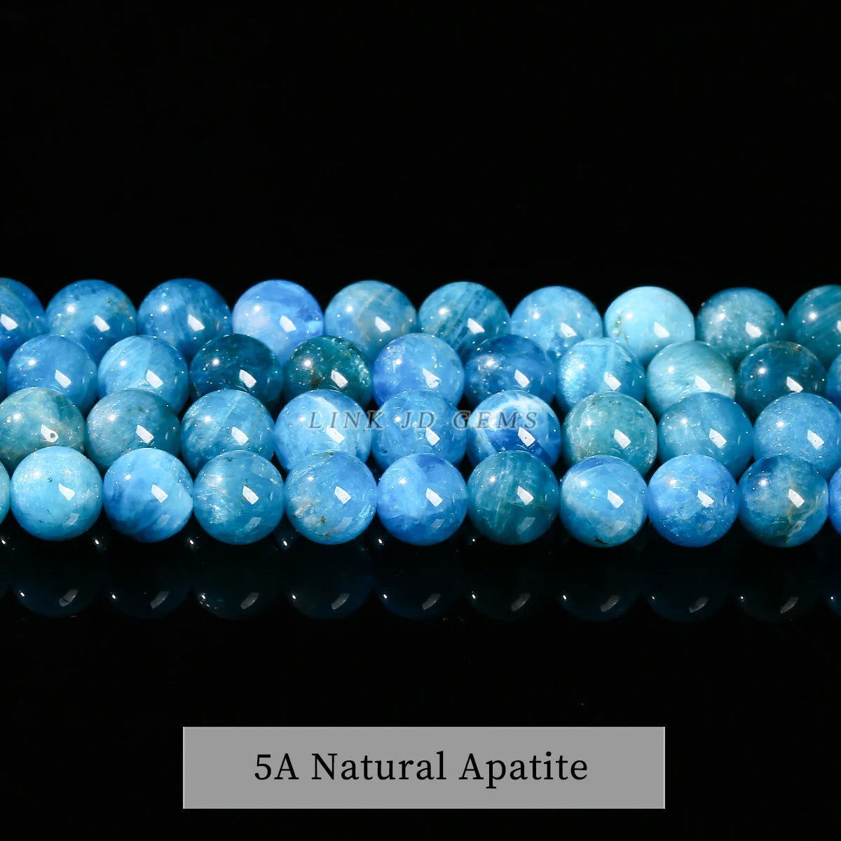 Natural Apatite Stone Bead Round Loose Spacer Blue Gems Bead for Jewelry Making DIY Bracelet Necklace Accessroies 4 6 8 10mm
