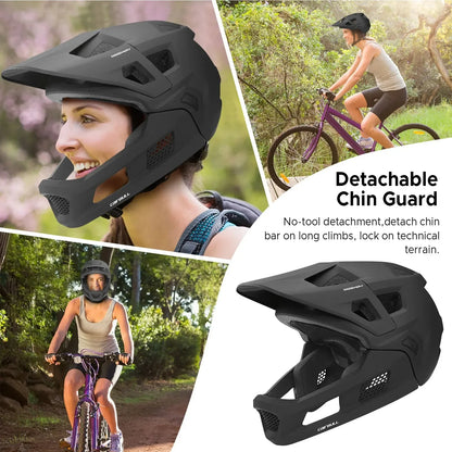 CAIRBULLDiscovery Full Face MTB Cycling Helmets Adult Racing Downhill casco Removable Chin BMX Off-Road All-Mountain Speed Bike