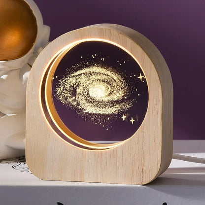 3D Laser Engraved Solar System Astronomy Crystal Glass Desktop Decoration Ornaments Valentine's Day Birthday Gift