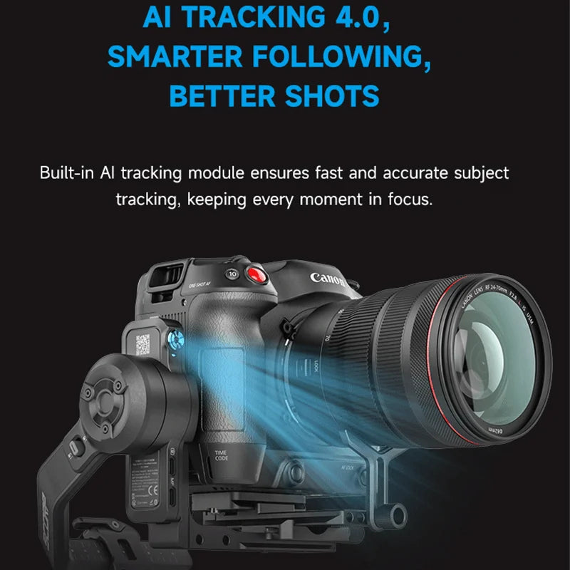 FeiyuTech SCORP-C 2 Gimbal Camera Stabilizer for DSLR&Mirrorless 3.5kg Payload, AI Tracking, Native Vertical Shooting SCORP C2