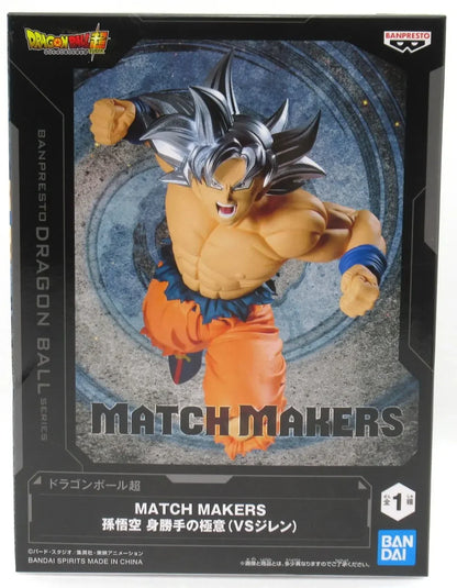 Original Bandai Banpresto Dragon Ball Chou Match Makers Son Gokuu Haiiro No Jiren Ultra Instinct Anime Action Figures Model