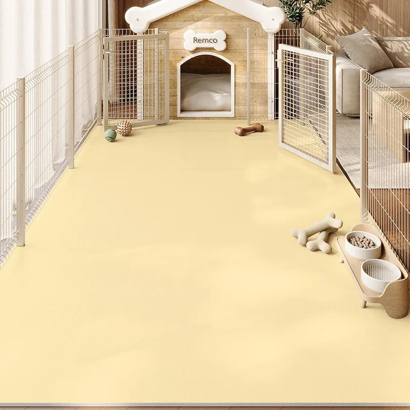 Pet Floor Mat PVC Waterproof Urine-proof Leather Carpet Solid Color Dog Enclosure Mats Large Size Rug Wipeable Kitchen Rugs 양탄자