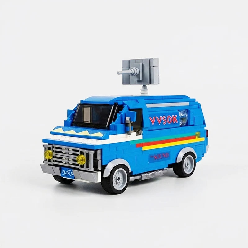 80s Retro Vehicle MOC Building Blocks Toys Car Strange Van Mystery Town Bricks Collectible Gift for Adult Fans Upside Down World