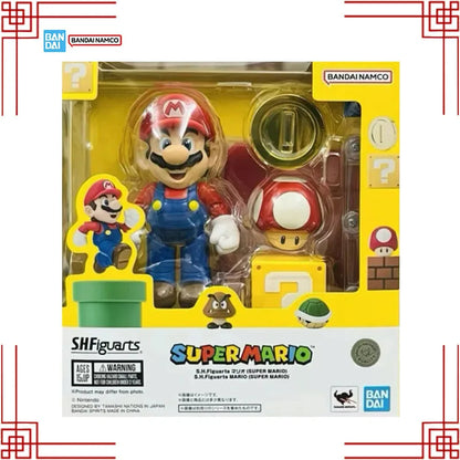 In Stock Bandai Super Mario Bros Model Kit Genuine SHF Mario Anime Action Figure Collection Finished Model Boy Toy Birthday Gift