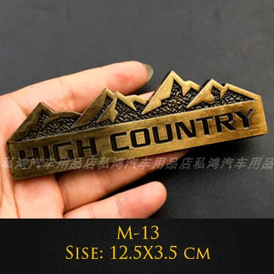 3D Metal Emblem 4X4 Trail Rated Badge High Country Logo Stickers For Jeep Wrangler Patriot Car Styling Car Stickers Accessories