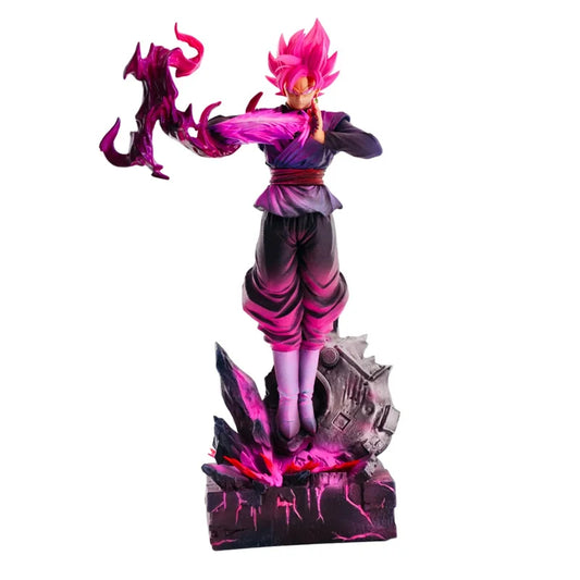 38cm Anime Dragon Ball Super Saiyan Red Hair Son Goku Action Figures Pvc JT Zamasu Model Dolls Statue Desk Decoration Toy Gifts