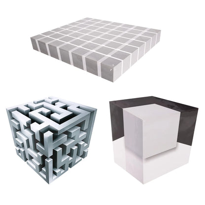 3Pcs 3D Illusion Wall Sticker Removable Corner Wall Decal Optical Illusion Corner Maze Cube Wall Art Home Room Decor Stickers