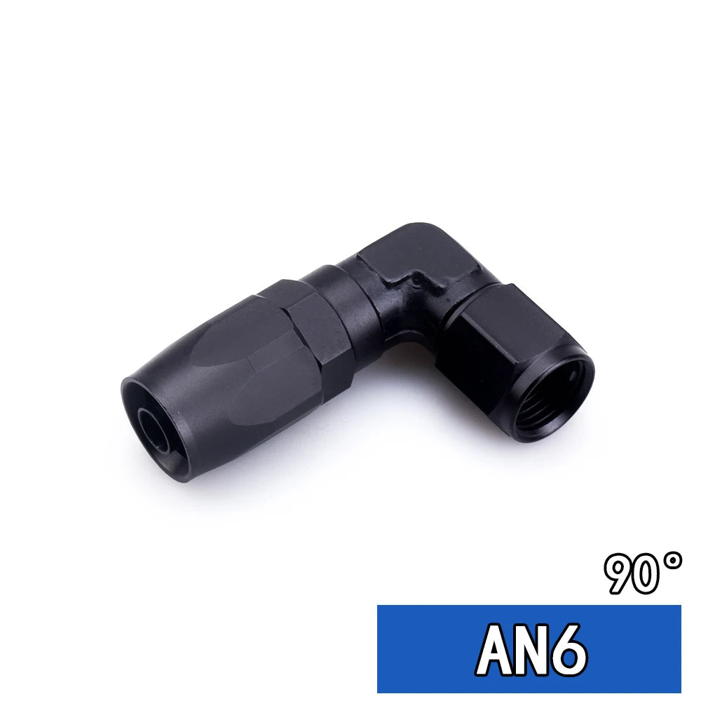 Straight 45 Degree 90 Degree Aluminum AN4 6 8 10 12 16 Forged Type Swivel Hose End Fitting Adapter Oil Cooler Fuel Line