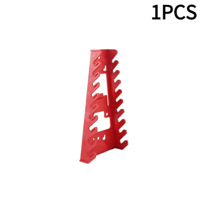 Red Wrench Organizer Plastic Wrench Rack Wall Mounted Tray Sockets Storage Tools Rack Sorter Standard Spanner Holders 1-5pcs