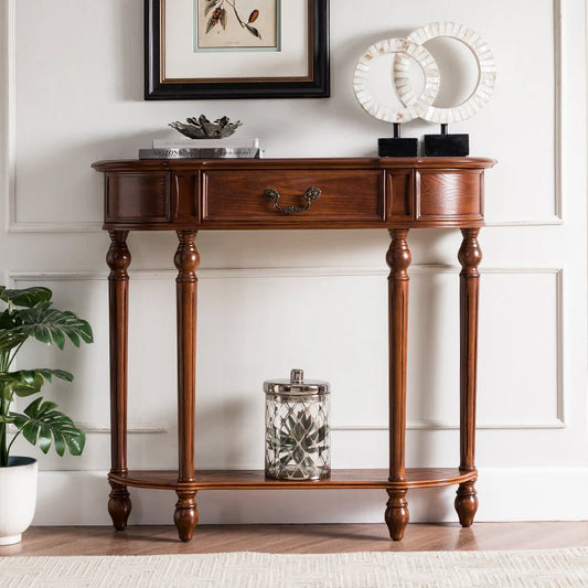 Classic Nordic Console Table Premium Vintage Drawers Storage Console Table Organizer Living Room Wohnzimmer Tisch Furniture