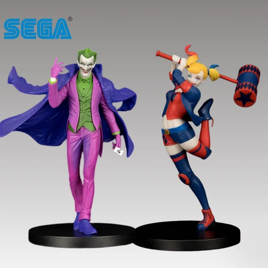 In Stock Sega 100%original Joker and Harley Quinn Figure Model Doll Brand New Boxed Toys Model Anime Characters Ornaments