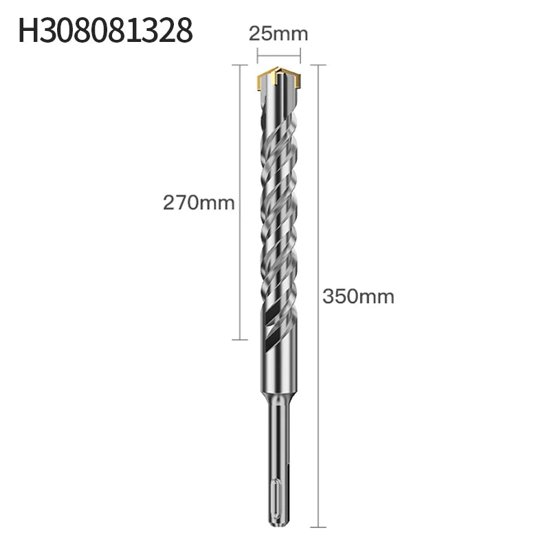 LIDIAO SDS Plus Rotary Hammer Drill Bits Concrete Drill Bit Long Round Handle Carbide Tipped Brick Stone Drilling 6 to 25mm