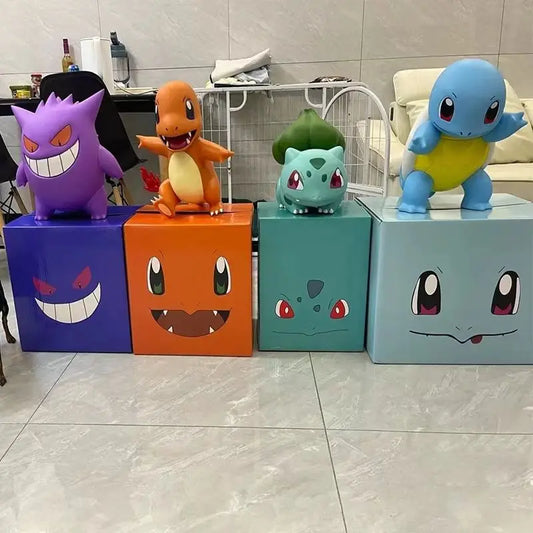 Pokemon 1:1 Large Figure Charmander Eevee Ibrahimovic Porkby Squirtle Raichu Model Doll Ornament Figurine Toy Surprise Gifts