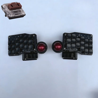 Low Profile Crosses Split Keyboard 3x5/3x6 Trackball Screen Wired/wireless Game Keyboard Hotswap QMK Kailh Choc Switch Teclado