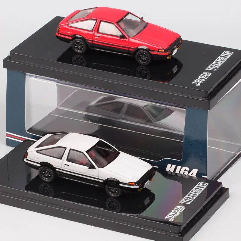 HJ64 1:64 Scale Toyota Sprinter Trueno GT APEX AE86 JDM Corolla Levin Car Model Diecasts & Toy Vehicles Hobby Japan Inital D