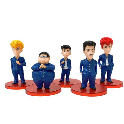 5pcs Cartoon Slam Dunk Sakuragi Anime Peripheral Q Version Desktop Model Toy Decorative Ornaments