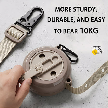 MuqiNush Retractable Outdoor Clothesline, 4.1M Portable Camping Clothes Line, Durable  Rope for Hiking, Travel, Backyard Use
