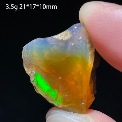 Natural Rare Colorful Ethiopia Opal (Need In Water) Gem Mineral Healing Quartz Crystals Gemstone Shooting Under Lighting