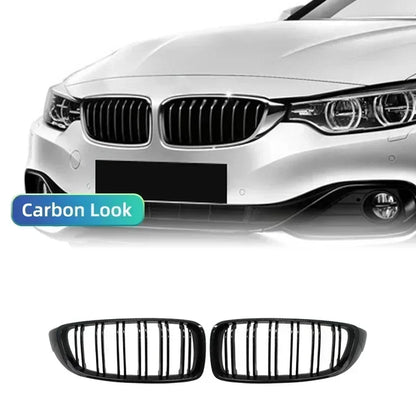 Car Front Bumper Grille Racing Grill For BMW 4 Series F32 F33 F36 M3 F80 M4 F82 12-18 Dual-Slat Glossy Black Accessories