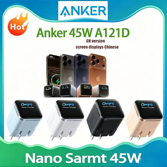 New Arrival Anker Nano 45W Foldable USB-C Fast Charger PD Charging Block For iPhone 16 Pro 15 14 Samsung Laptop A121D