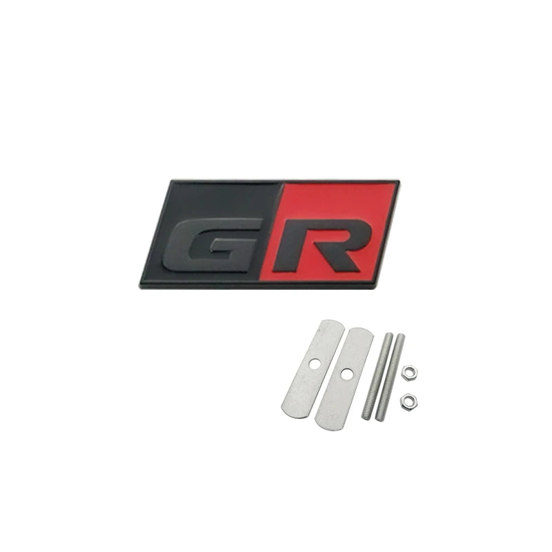 Metal GR SPORT GR MN Racing Car Badge Emblem Decoration Sticker For Toyota Vitz Prius PHV HARRIER MARK X Voxy Noah