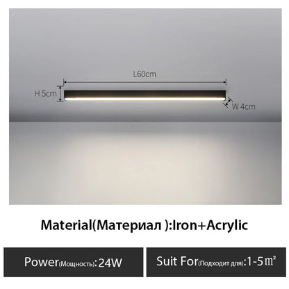 Balcony Ceiling Lights Long Strip Aisle LED Lamp Bedroom Dining Room Living Room Cloakroom Ceiling Lamp Island Kitchen Decor