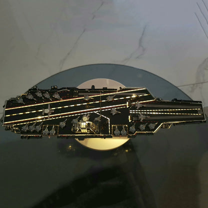 1/1000 Scale Fujian Aircraft Carrier Model 33cm Made of Metal Equipped with Lights Ships Static Model Ship Toy Ornament