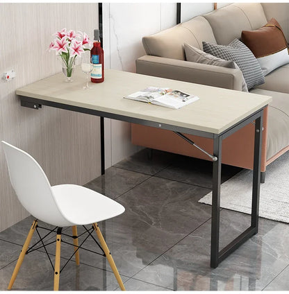 Wall Mounted Folding Dining Table Small Unit Wall Connected Coffee Tables Kitchen Operation Invisible Study Desk Table