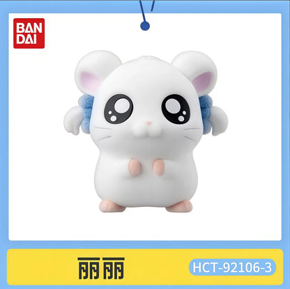 Bandai Genuine Hamtaro Hamster Collection Ornaments Anime Figure Model Kawaii Doll 6pcs Desktop Decoration Collection Toys Gifts