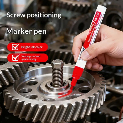 Screw Positioning Marker Pen Waterproof Quick Drying Permanent Marking Pen For Motorcycle Car Mechanical Maintenance Assembly