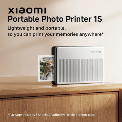 Global Version Xiaomi Mi Portable Photo Printer 1S Bluetooth 5.2 ZINK Inkless Technology Wireless Printing 8 Filters Mi Home