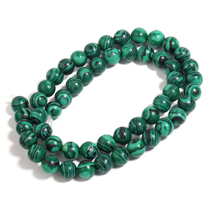 1 Strand Malachite Stone Beads 4/6/8/10/12mm Round Spacers Natural Stone Beads For Jewelry Making DIY Necklace Bracelet Supplies