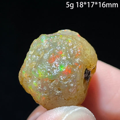 Natural Rare Colorful Ethiopia Opal (Need In Water) Gem Mineral Healing Quartz Crystals Gemstone Shooting Under Lighting