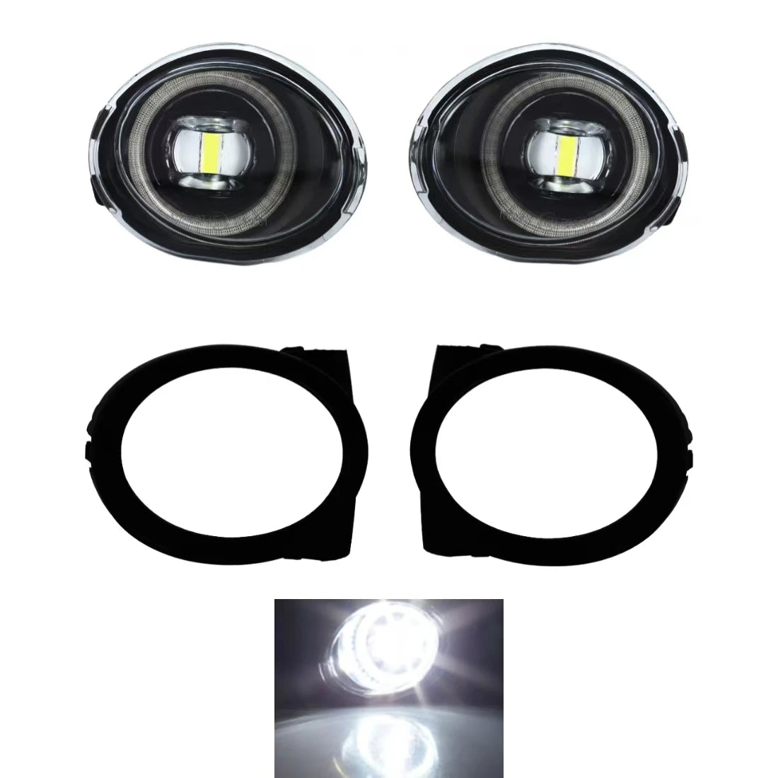 LED Fog Light For BMW E46 M3 3 SERIES 2001-2005 Fog Lights Grill Bezel For BMW E39 M5 1995-2004 Fog Lamp Cover Headlight Frame