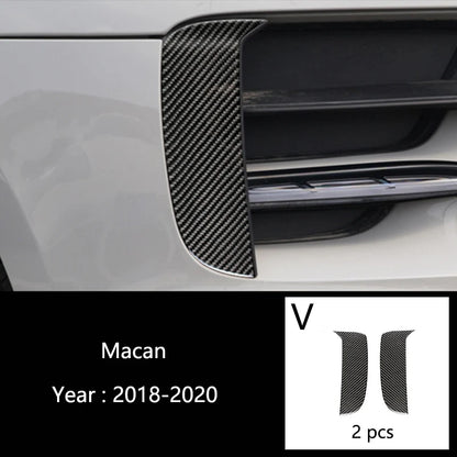Car Styling For Porsche macan 2014-20 Carbon fiber Center Console Air outlet Dashboard Covers Stickers Interior Auto Accessories