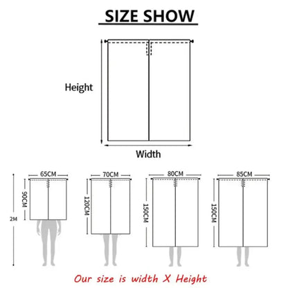 VIKAMA Chinese Zen Style Noren Door Curtain - Linen Texture Noren Curtain for Home Bedroom Kitchen Partition Decor