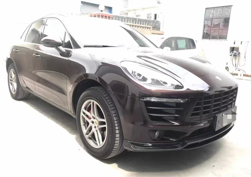 For Porsche Macan 2014-2022 Real Carbon Fiber Bumper Front Lip Rear Diffuser Side Skirts Splitters Spoiler Accessories Body Kit
