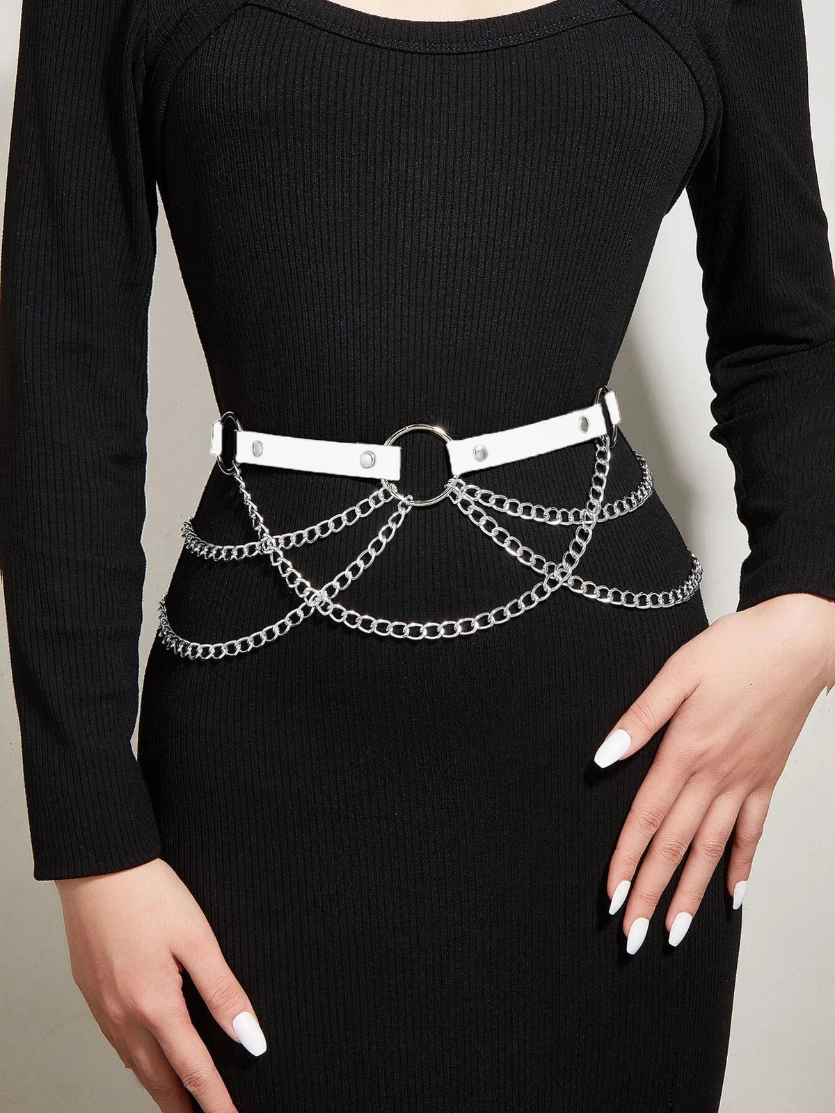  Women Fashion Waistband Accessory Leisure Punk Gothic Clothing Jewelry Belt Sexy Leather Harness Belt Waist Chain Harness