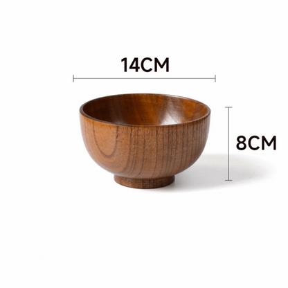 New Japanese Style Wooden Bowls Handmade Crafts Soup Bowls Food Containers Household Wooden Utensils Tableware