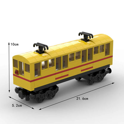 MOC Train Carriage Model, Rail Transport Vehicle, Coal Transport Vehicle, Rail Lift Pole Indicator Light, Train Accessories