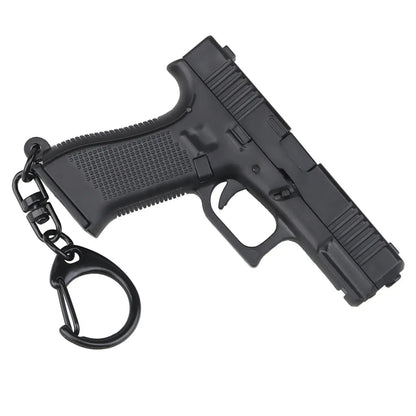 Mini Tactical Pistol Shape Car Keychain for Men Portable Decorations Detachable Keyring Realistic Model Toy Bag Accessories