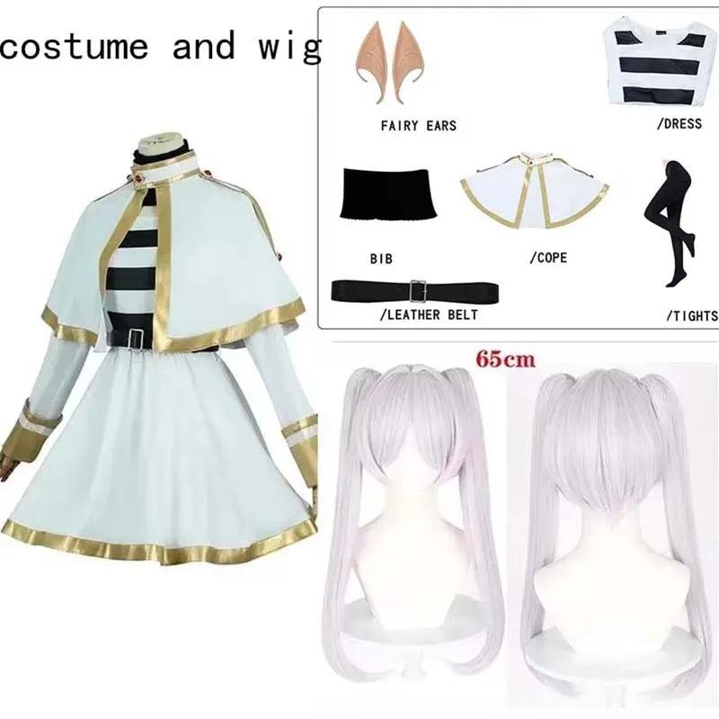 Homchee Trends COS Women Cosplay Costume Dress with Ears Stockings for Anime Comic Con Outfits