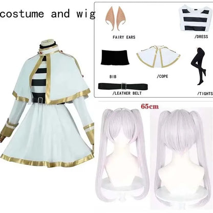 Homchee Trends COS Women Cosplay Costume Dress with Ears Stockings for Anime Comic Con Outfits