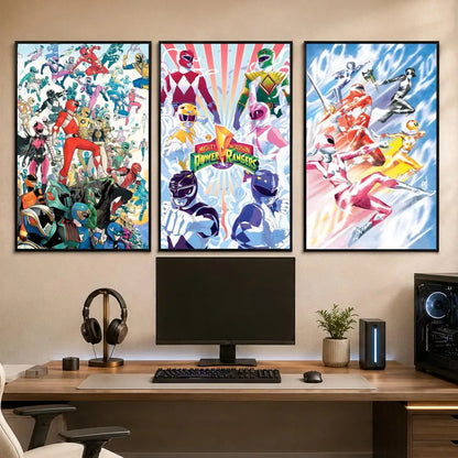 Mighty Morphin Power Rangers Poster PP Paper Decorative Wall Art for Living RoomsBedrooms Bars Cafes Stylish Home Decor Gift