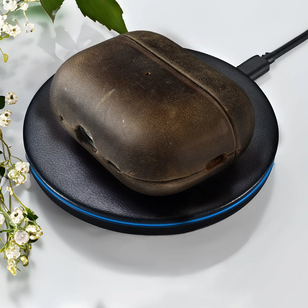 Vintage Crazy Horse Leather Case For Airpods Pro 2 Cases Airpods5 4 3 Wireless Bluetooth Headphone Earphone Box Protective Cover