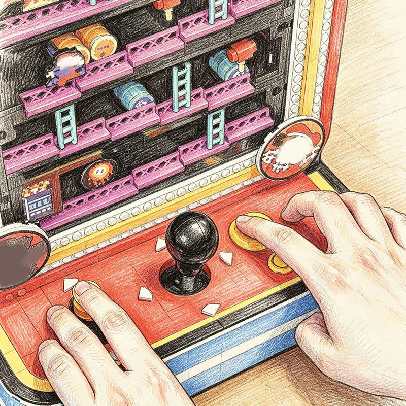 2026 New 1371PCS Model Arcade Pinball Machine Building Blocks DIY Arcade Game Suitable for Adults and Collectors Assemble Gifts