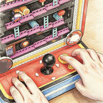2026 New 1371PCS Model Arcade Pinball Machine Building Blocks DIY Arcade Game Suitable for Adults and Collectors Assemble Gifts