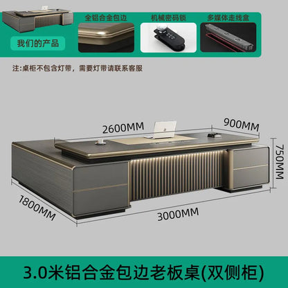 Modern High-end Desk Boss Tables Light Luxury Office Desks And Workstations Simple Manager Large Class Desk President Table