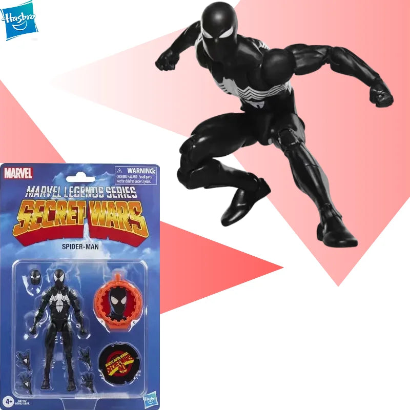 【IN STOCK】Hasbro Marvel Legends Series Secret Wars Spider-Man (Black Suit) Action Figure Collection Model Boys Toys Gifts